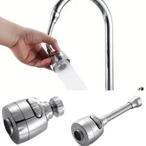 1pc 360 Degree Rotating Pressurized Faucet Splash-proof Head Universal Kitchen Sink Extend Faucet Household Kitchen Accessories